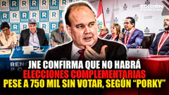 #EnVivo JNE declara inviable elecciones complementarias y deja a 750 mil sin votar, según Porky