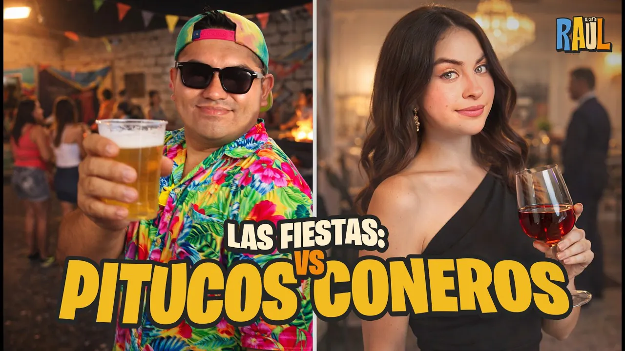 Reproducir: LAS FIESTAS: CONEROS VS PITUCOS -  😱🔥 #elchatoraul