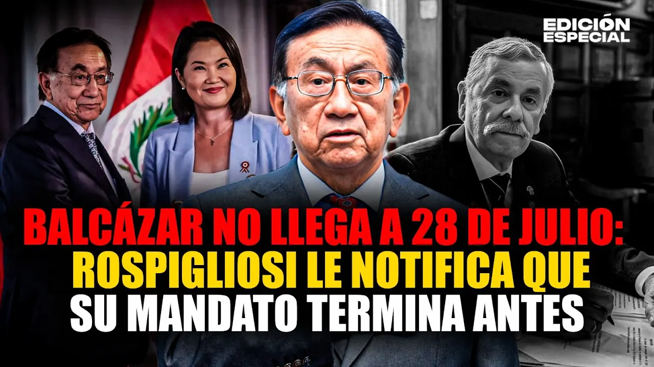 Reproducir: #EnVivo Balcázar no llega a 28 de julio: Rospigliosi le notifica el fin de su mandato