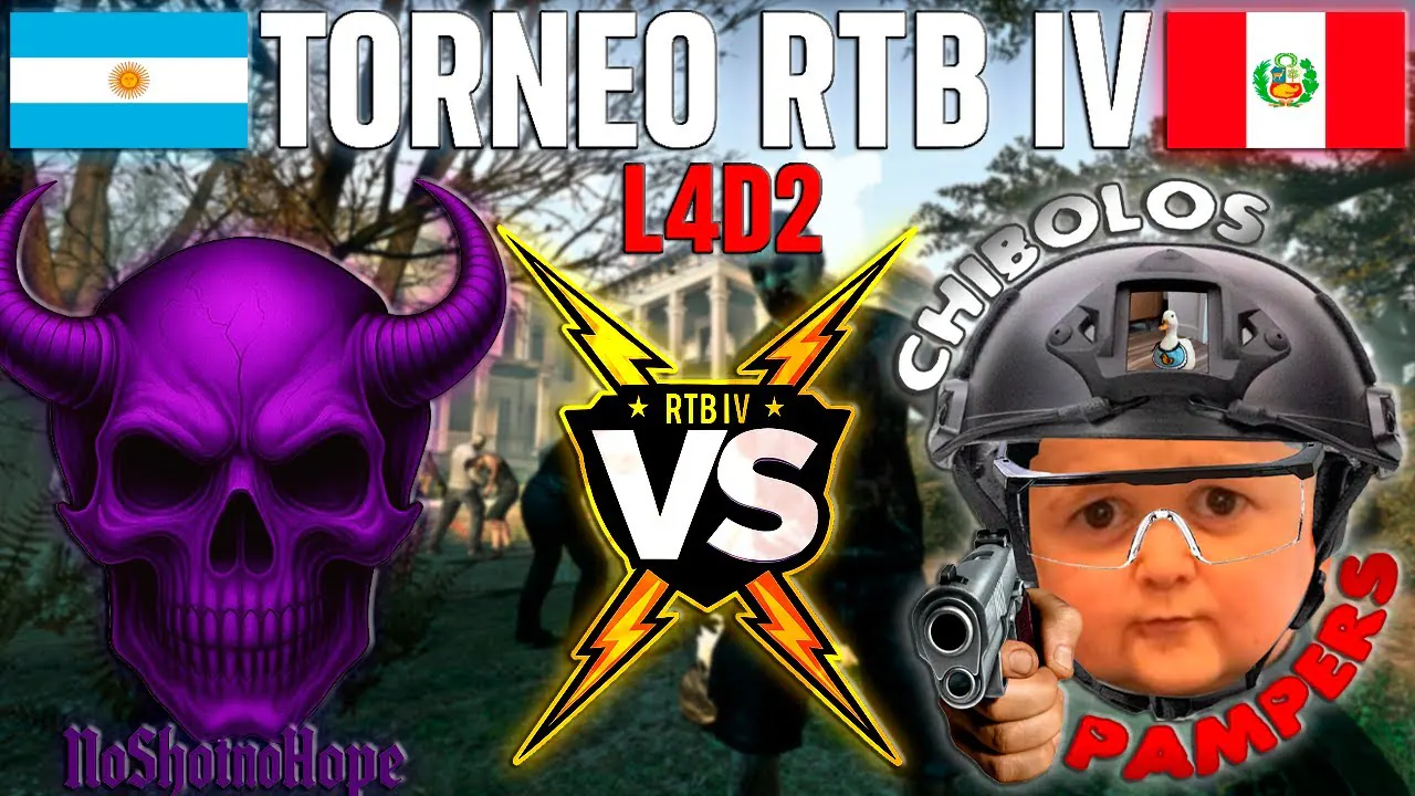 Reproducir: TORNEO RTB IV LEFT 4 DEAD 2 | Chibolos Pampers VS No Shot No Hope | Perú VS Argentina/Chile |