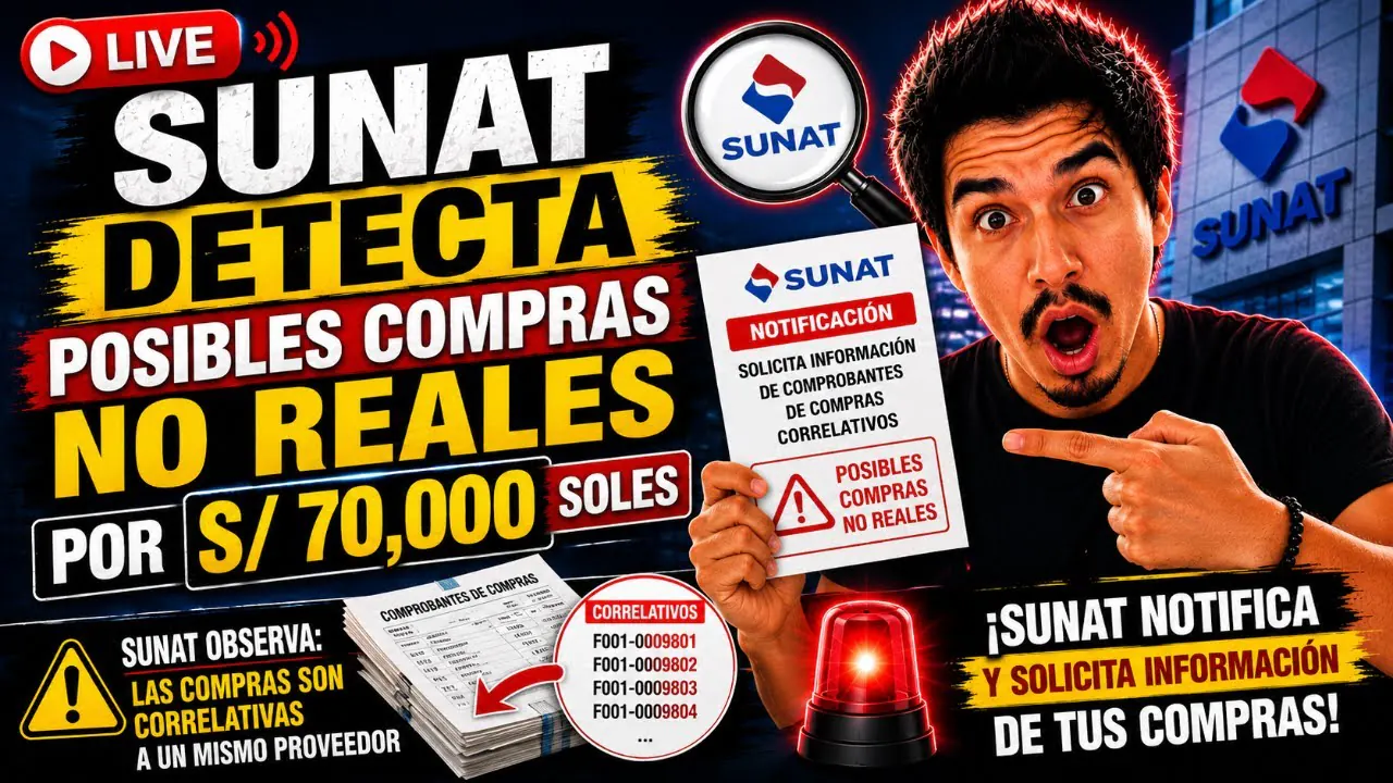 Reproducir: SUNAT repara credito fiscal por S/ 70,000 soles por facturas consecutivas