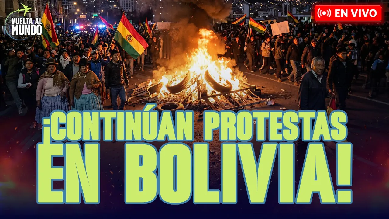 Reproducir: #ENVIVO |🔴 ¡BOLIVIA CONTINÚA CON PROTESTAS QUE NO PARECEN TENER TREGUA! #VUELTAALMUNDO