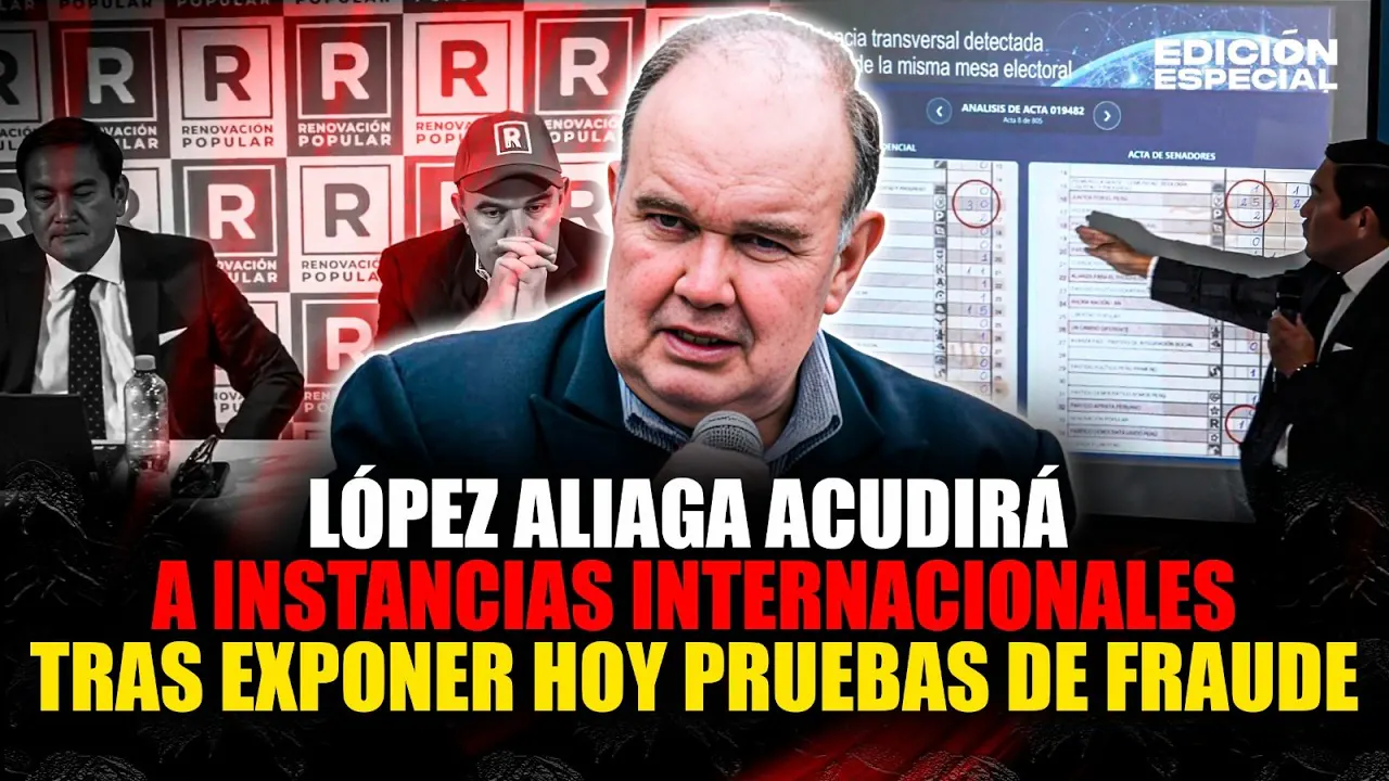 Reproducir: #EnVivo Rafael Lopez Aliaga acudirá a instancias internacionales tras exponer pruebas de fraude