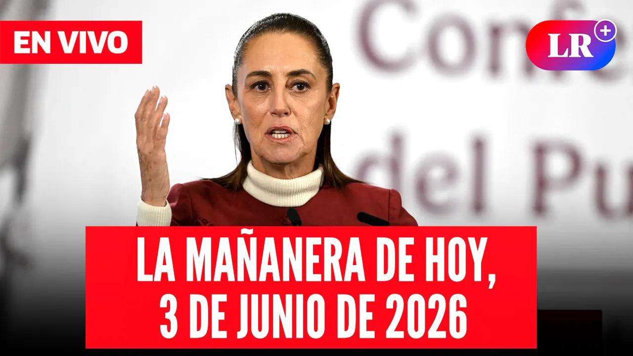 Reproducir: 🔴 Claudia Sheinbaum EN VIVO en la Mañanera de HOY, 3 de junio de 2026 | #LR