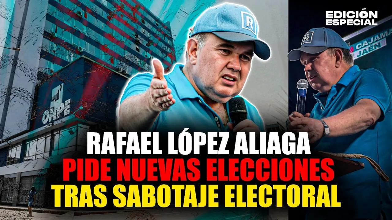 Reproducir: #EnVivo Rafael López Aliaga pide nuevas elecciones generales tras denunciar sabotaje