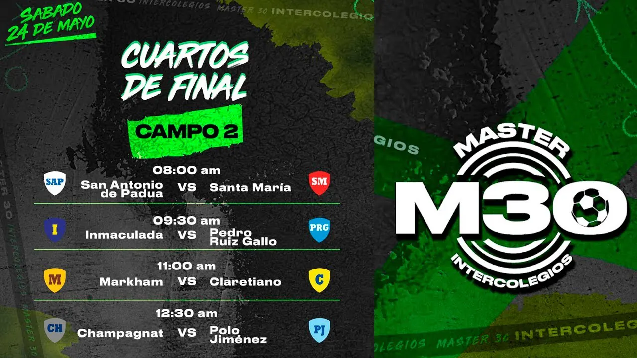 Reproducir: ⚽ Fútbol ¡EN VIVO! - MASTER 30 INTERCOLEGIOS