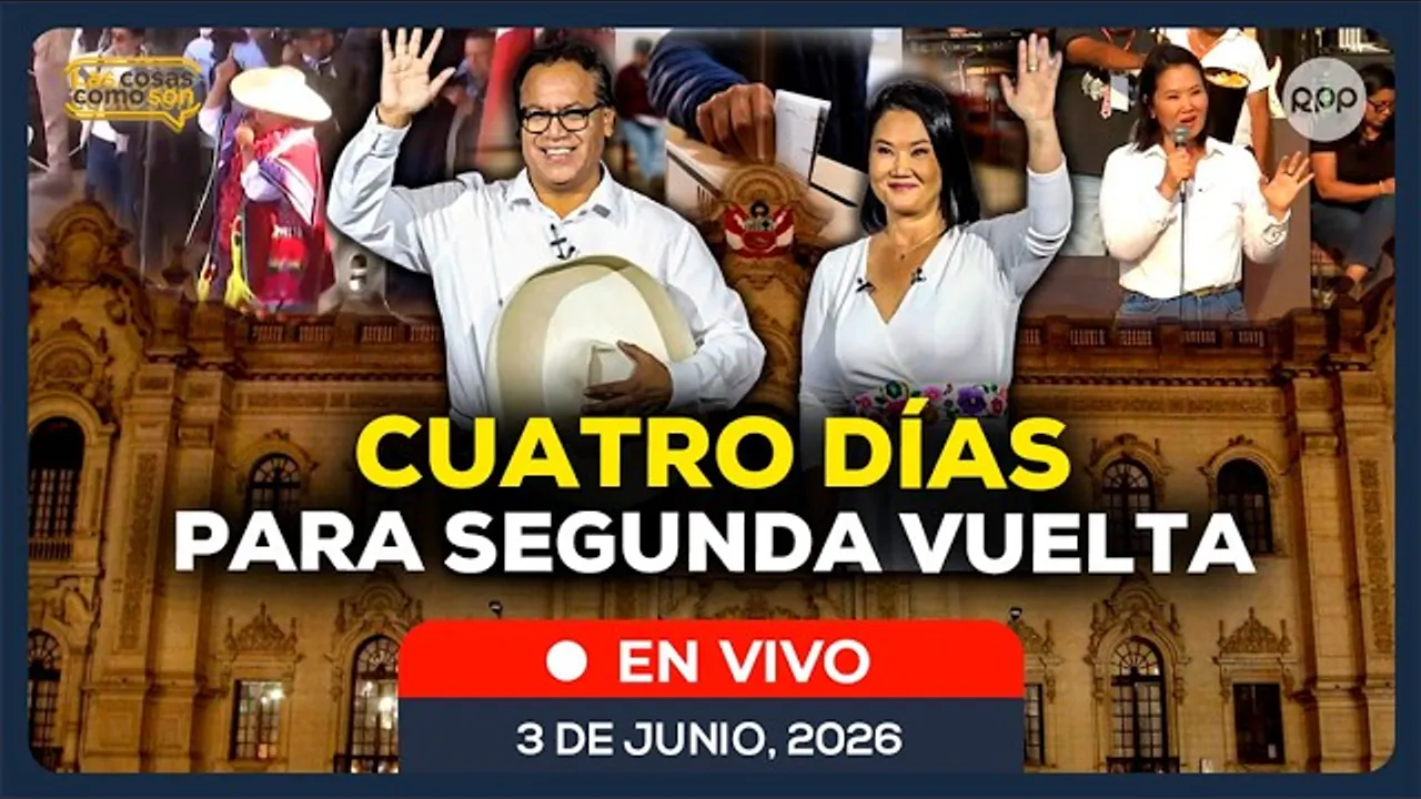 Reproducir: 🔴 ELECCIONES 2026: Cuenta regresiva para la segunda vuelta | Keiko Fujimori vs Roberto Sánchez