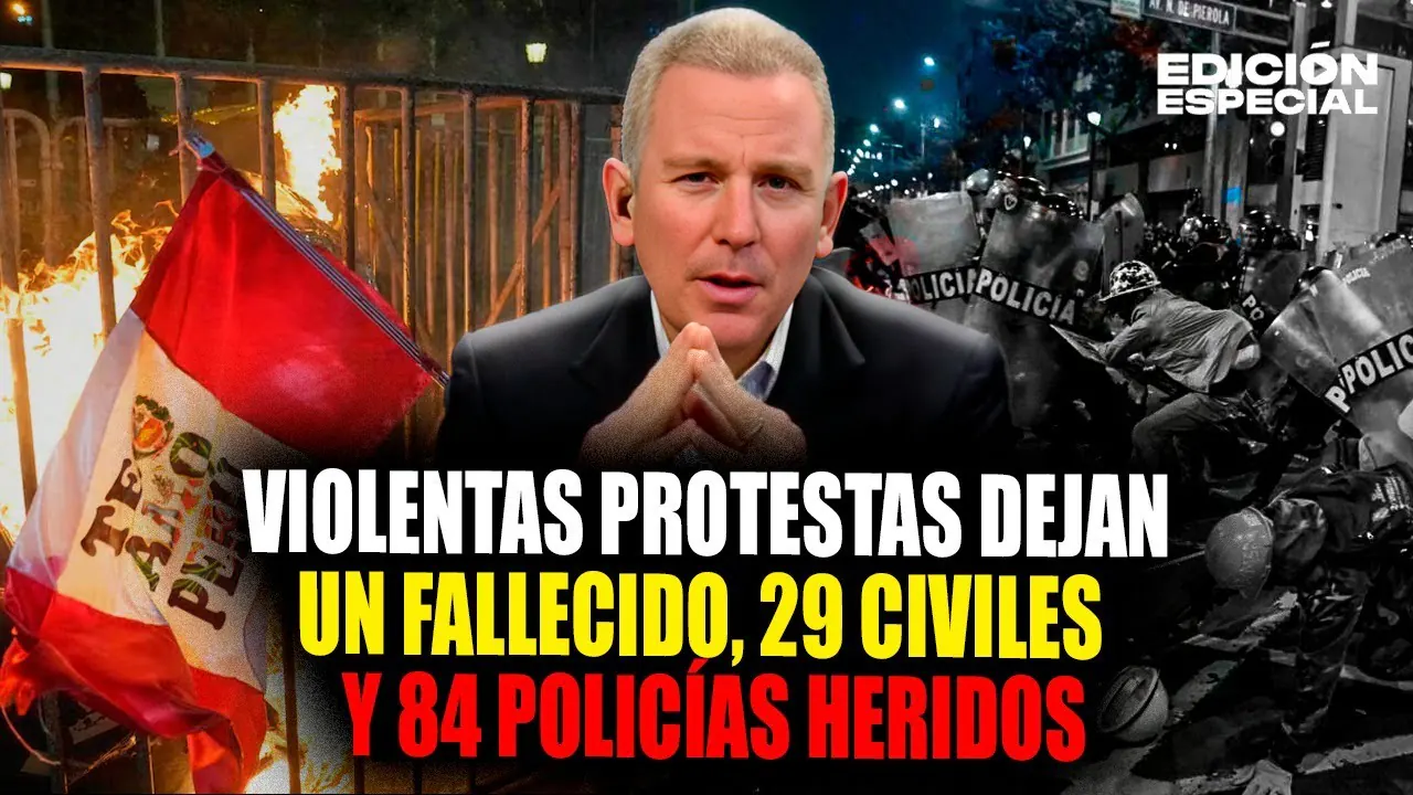Reproducir: #EnVivo Marcha contra el gobierno de José Jerí deja un muerto y 84 policías heridos