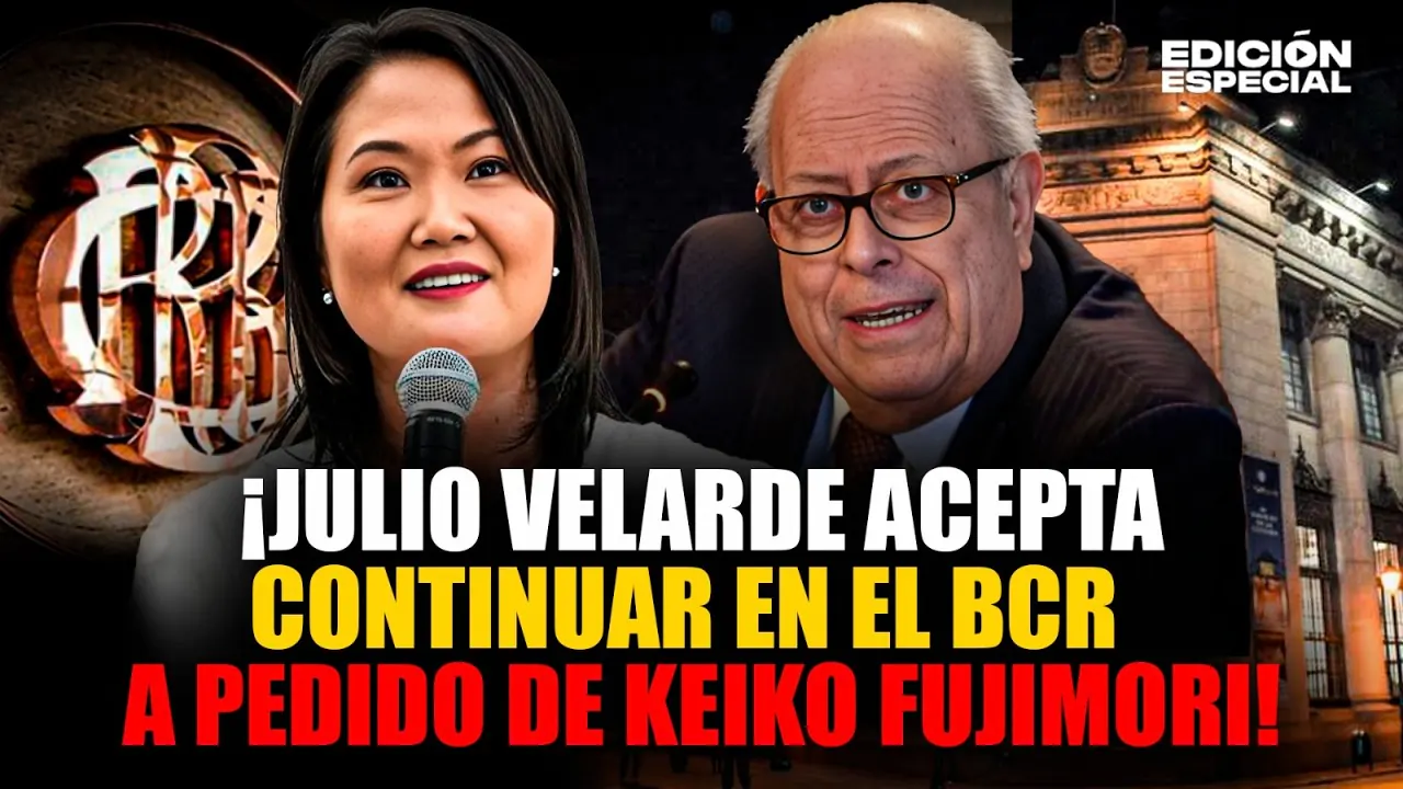 Reproducir: #EnVivo Julio Velarde acepta continuar en el BCR a pedido de Keiko Fujimori