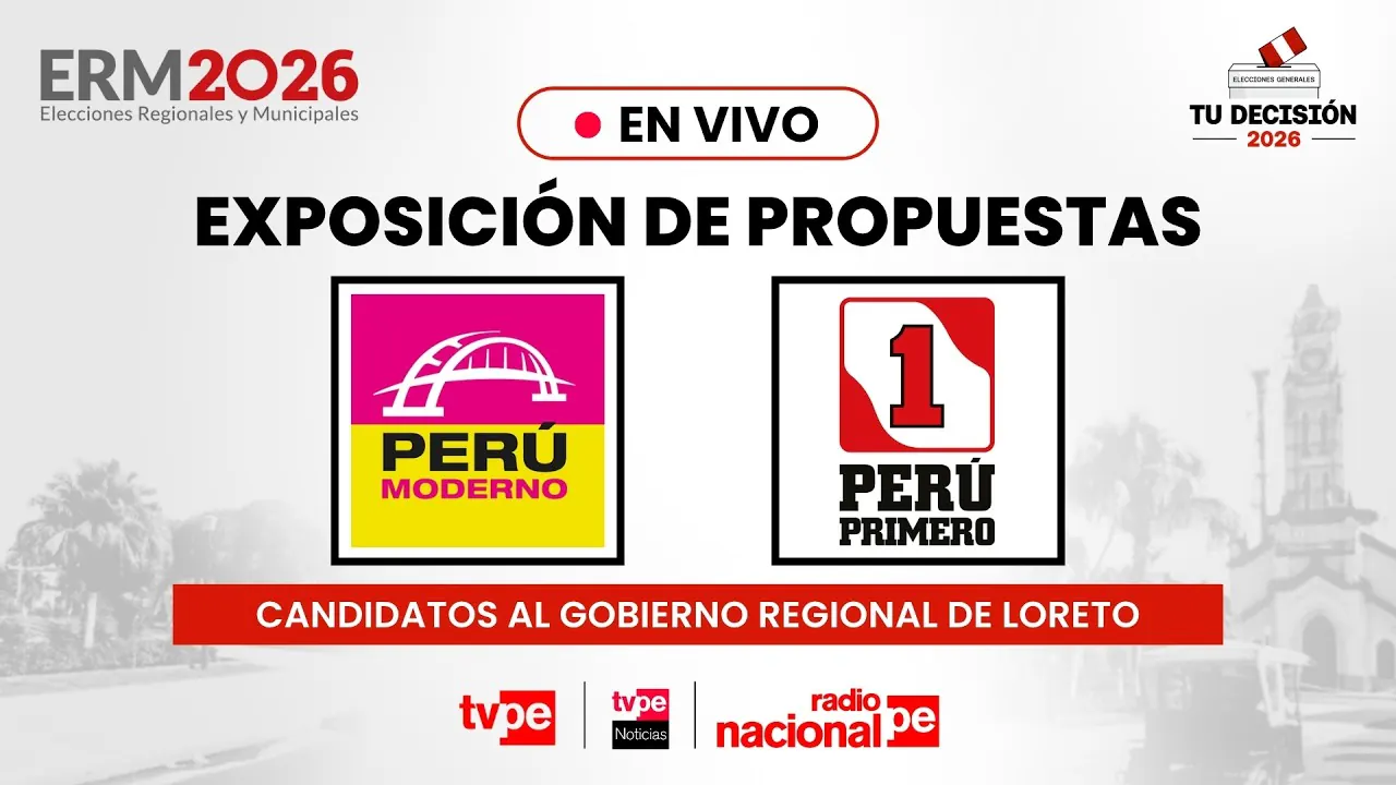 Reproducir: Candidatos gobierno regional de Loreto: Partidos Perú Primero y Perú Moderno | Tu Decisión 2026