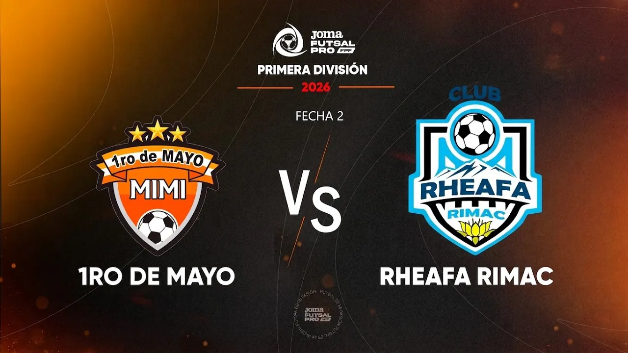 Reproducir: 🔴 EN VIVO | 1RO DE MAYO VS RHEAFA RIMAC | JOMA FUTSAL PRO FPF | TORNEO APERTURA FECHA 2