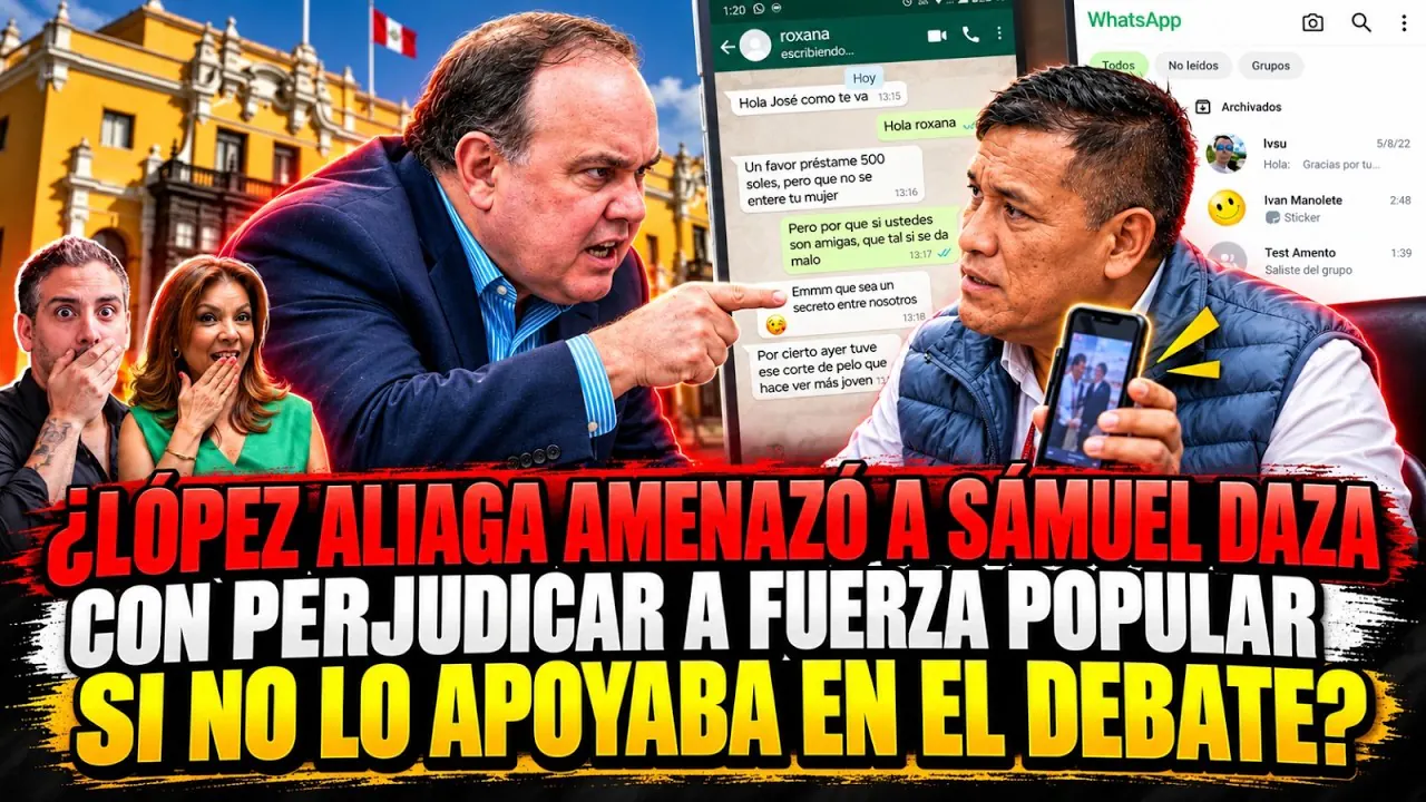 Reproducir: ¿LÓPEZ ALIAGA AMENAZÓ A DAZA CON PERJUDICAR A FUERZA POPULAR?  - NOTICIAS RANDOM
