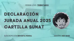 DECLARACIÓN JURADA ANUAL 2025 - CARTILLA SUNAT