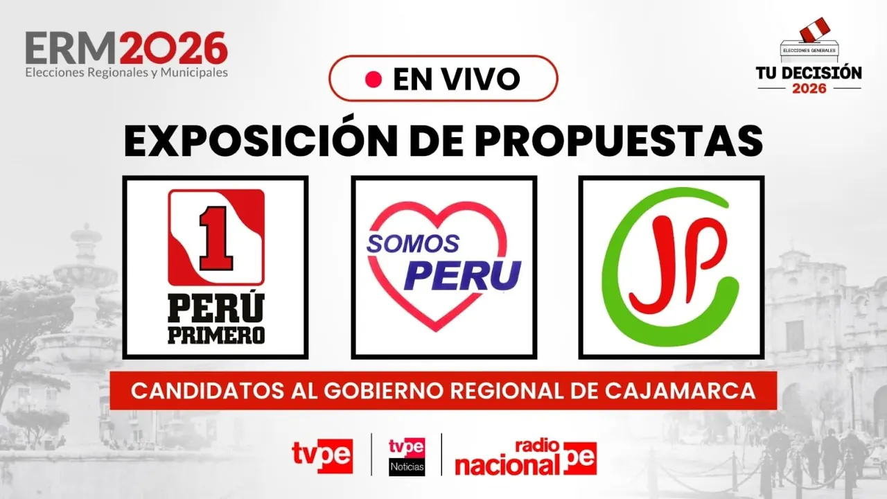 Reproducir: Candidatos al gobierno regional de Cajamarca: JP, Perú Primero y Somos Perú | Tu Decisión 2026