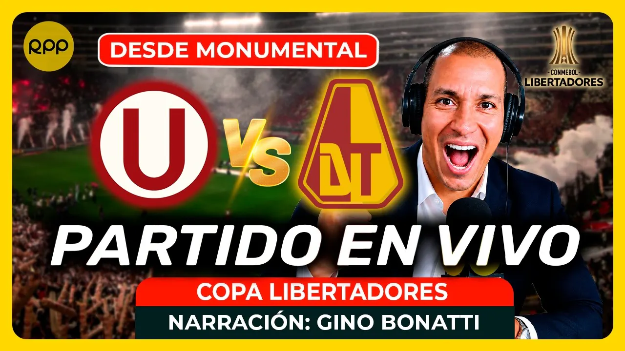 Reproducir: UNIVERSITARIO VS TOLIMA 🔴 EN VIVO - COPA LIBERTADORES 2026 | Narración: Gino Bonatti en RPP