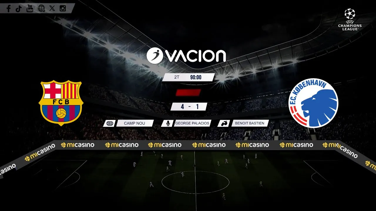 Reproducir: Barcelona vs Copenhague por RADIO OVACION 🔴 #ENVIVO | CHAMPIONS LEAGUE