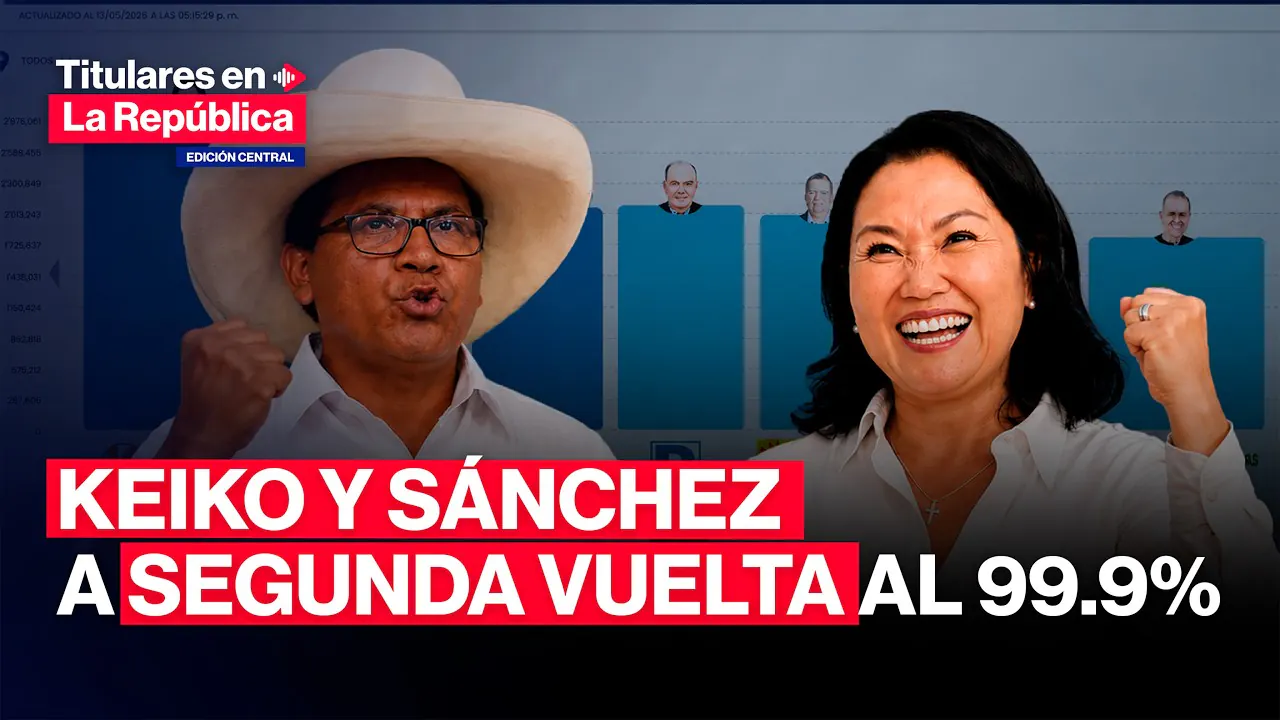 Reproducir: 🔴 ❗❗❗ ONPE al 99,9%: Keiko FUJIMORI y Roberto SÁNCHEZ prácticamente en SEGUNDA VUELTA | #TLR