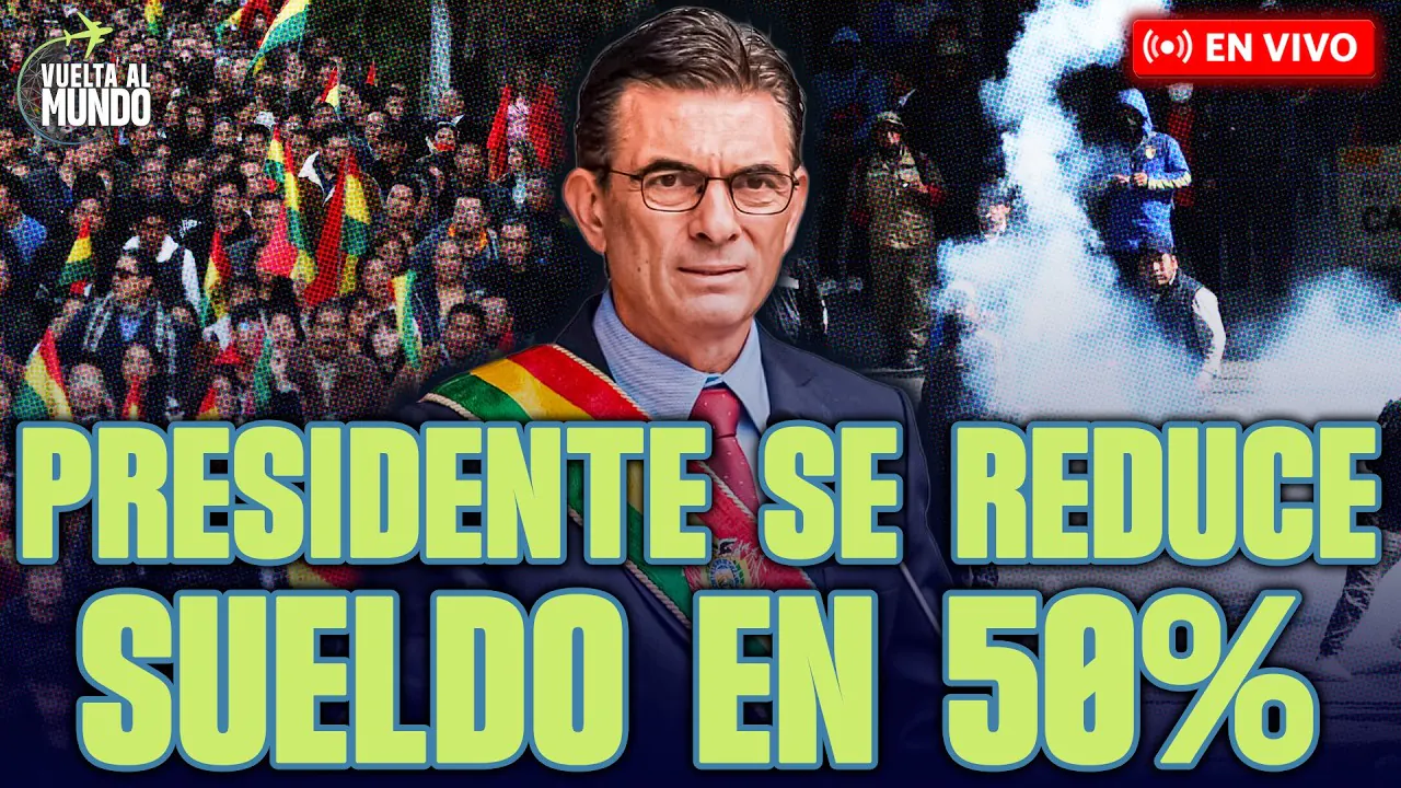 Reproducir: #ENVIVO | 🔥 PROTESTAS EN BOLIVIA: PRESIDENTE ANUNCIÓ REDUCCIÓN DE SUELDO DEL 50% #VUELTAALMUNDO