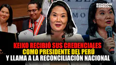 #EnVivo Keiko convoca a la reconciliación nacional tras recibir credenciales como presidente