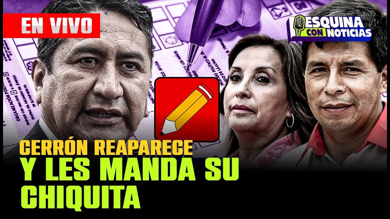 Reproducir: 🔥 Prófugo Vladimir Cerrón niega haber cogobernado con Castillo y Boluarte  I #esquinaconnoticias