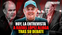 #EnVivo Rafael López Aliaga entrevista tras el debate presidencial