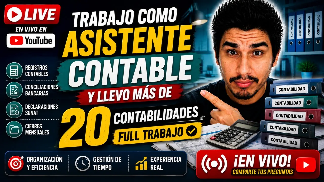 Reproducir: Trabajo como Asistente Contable y llevo mas de 20 contabilidades