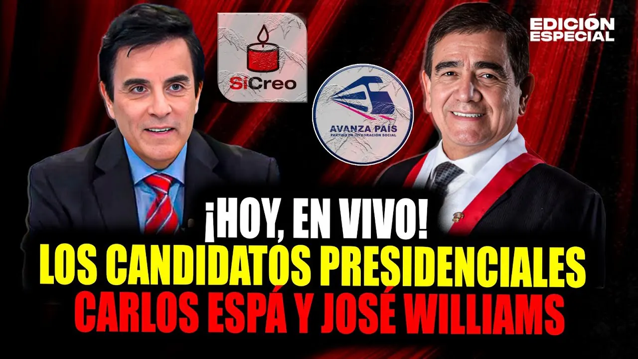 Reproducir: #EnVivo Candidatos presidenciales Carlos Espá y José Williams