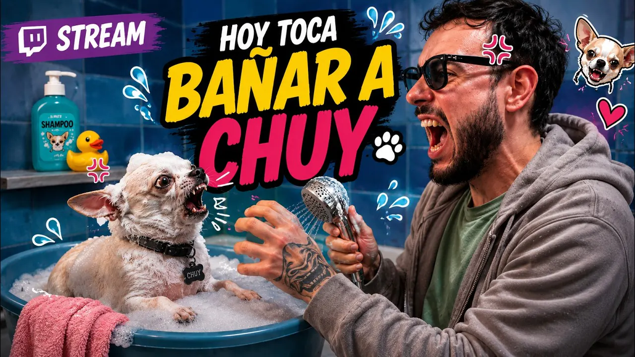 Reproducir: HOY BAÑAMOS A CHUY | BATALLA COLOSAL CON EL COCHINITO | LOSFURREYES EN VIVO