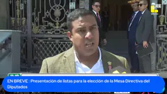 Presentación de listas para la elección de la Mesa Directiva del Senado