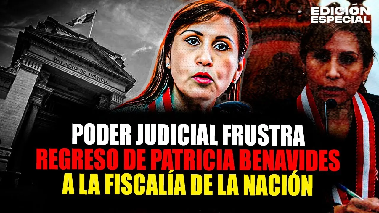 Reproducir: #EnVivo Juez suspende a Patricia Benavides y ya no podrá ejercer como fiscal de la Nación