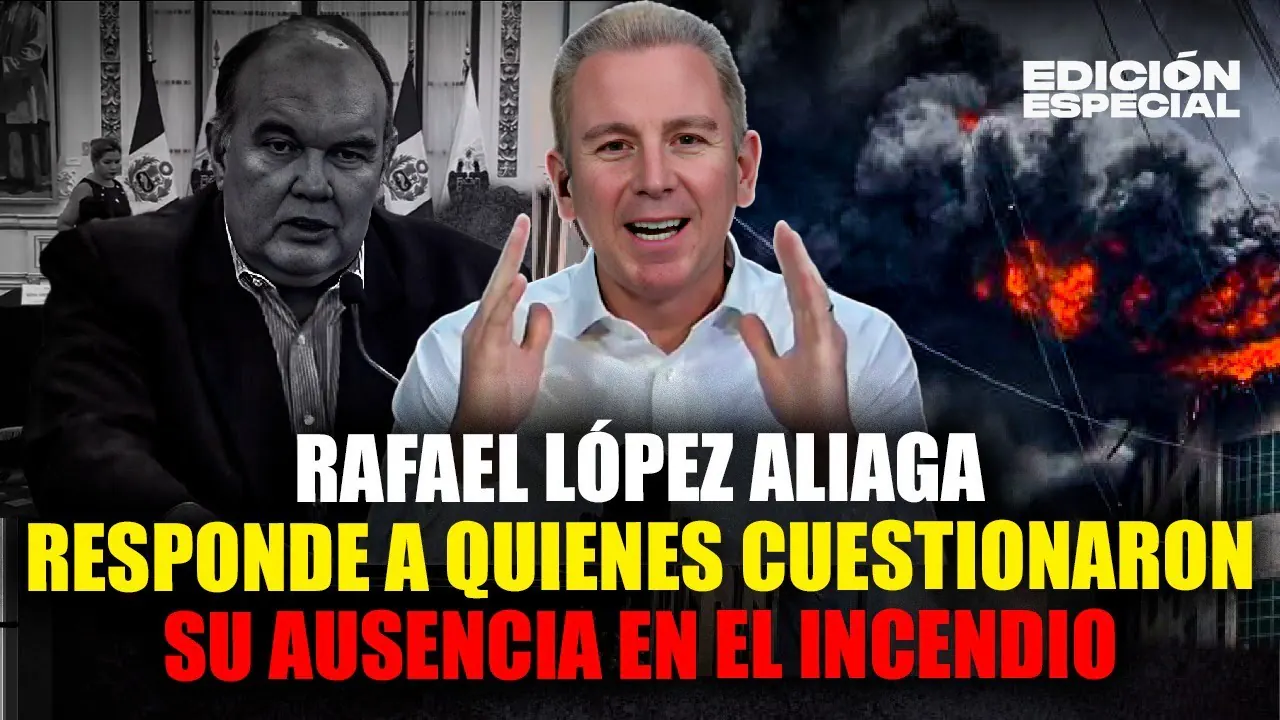 Reproducir: #EnVivo Rafael López Aliaga responde a detractores quienes cuestionaron su ausencia en el incendio