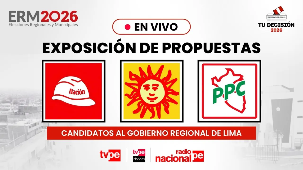 Reproducir: Candidatos al GORE Lima: PPC, Partido del Buen Gobierno y Ahora Nación | “Tu decisión 2026”