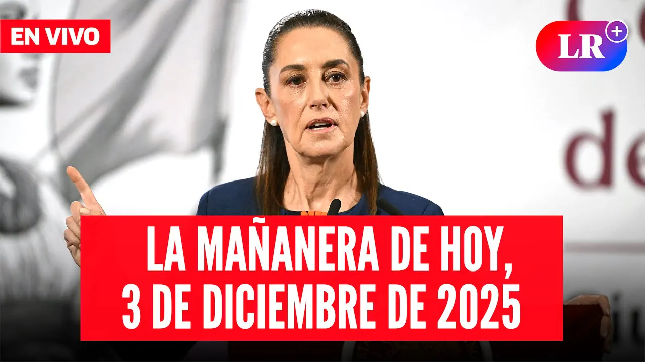 Reproducir: 🔴 Claudia Sheinbaum EN VIVO en la Mañanera de HOY, 3 de diciembre 2025 | #EnDirectoLR