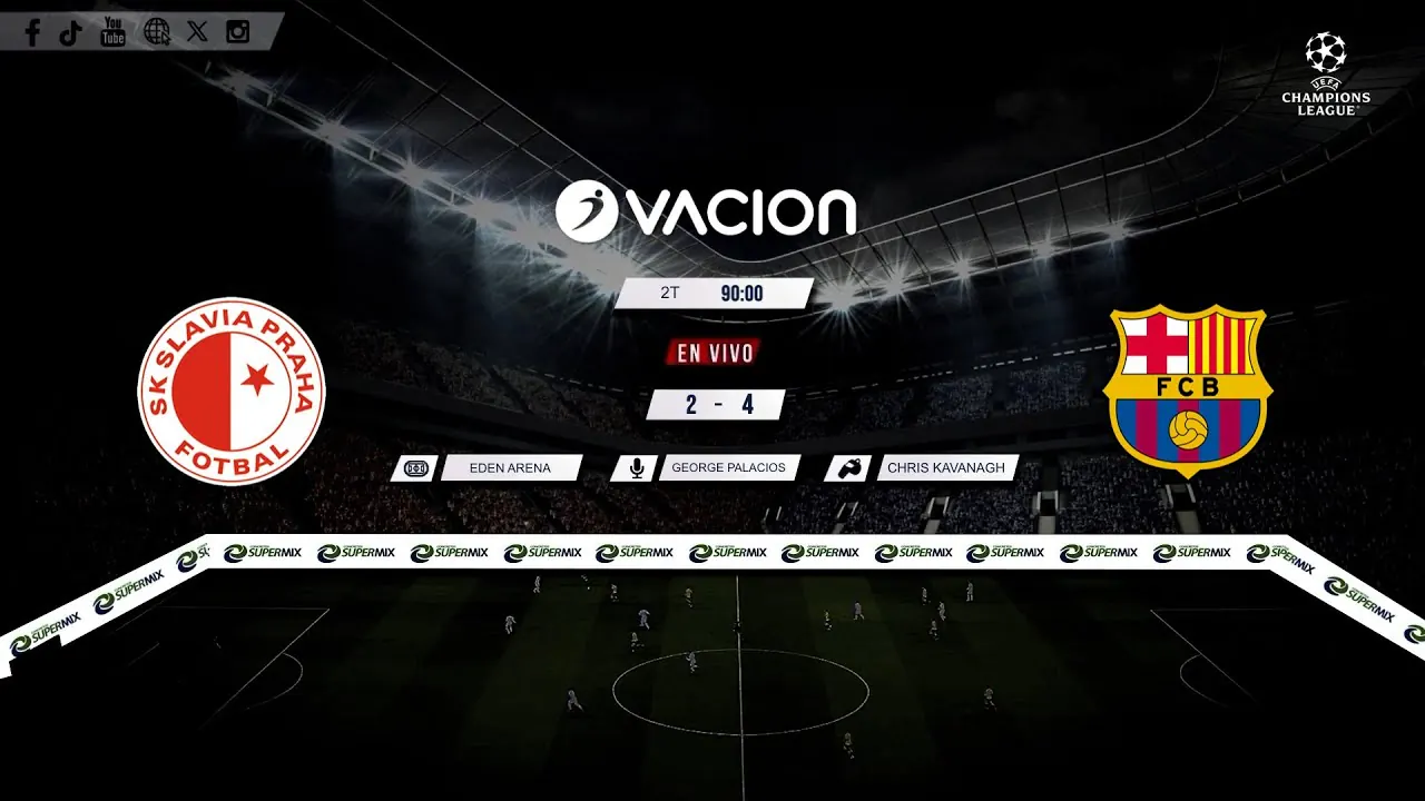 Reproducir: Slavia Praga vs Barcelona por RADIO OVACION 🔴 #ENVIVO | CHAMPIONS LEAGUE