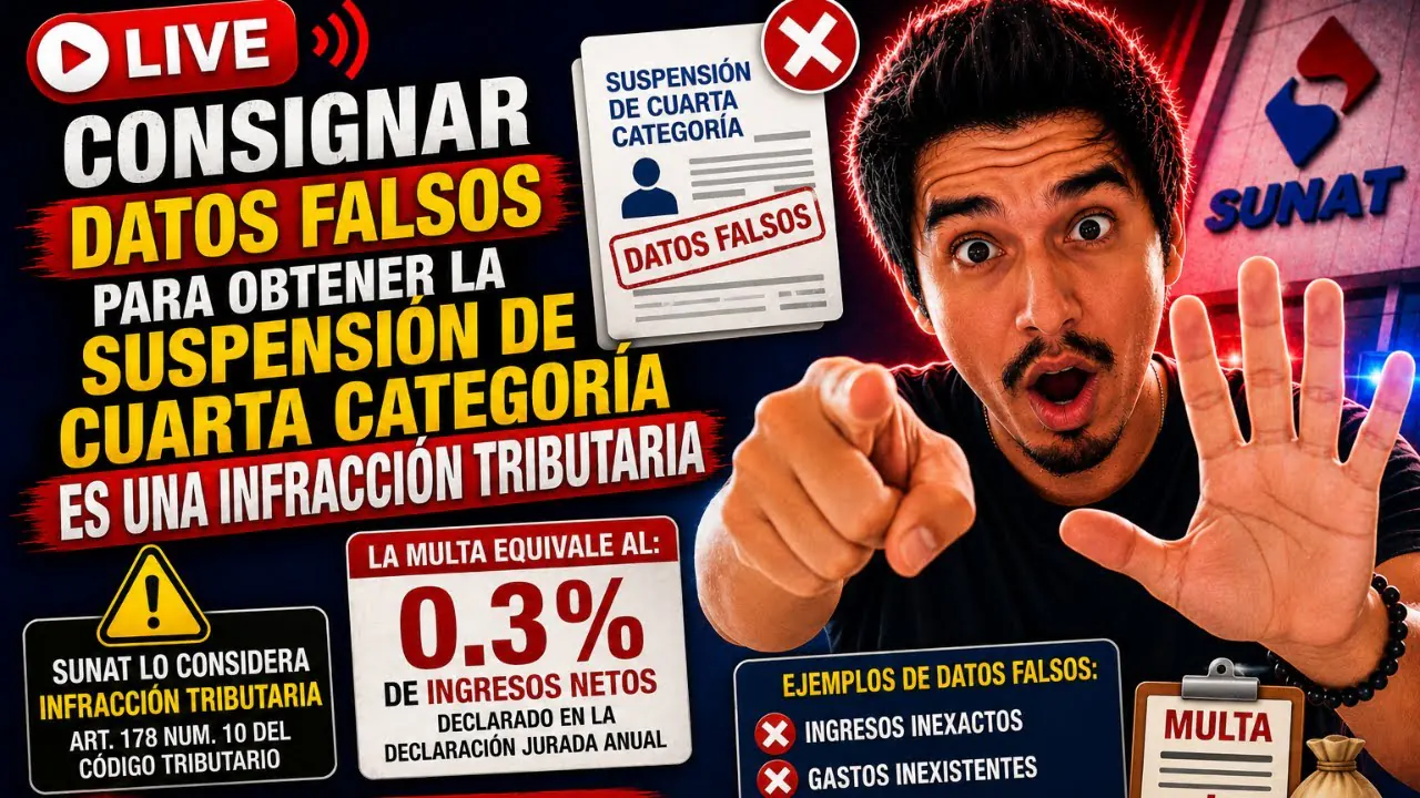 Reproducir: Una MENTIRA PIADOSA para obtener la Suspensión de Cuarta Categoría SUNAT