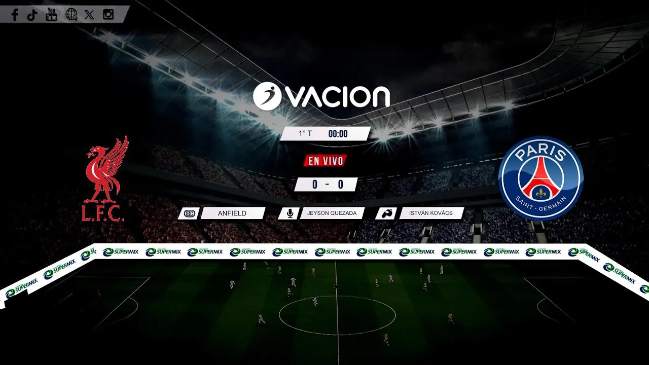 Reproducir: Liverpool vs PSG por RADIO OVACION 🔴 #ENVIVO | CHAMPIONS LEAGUE