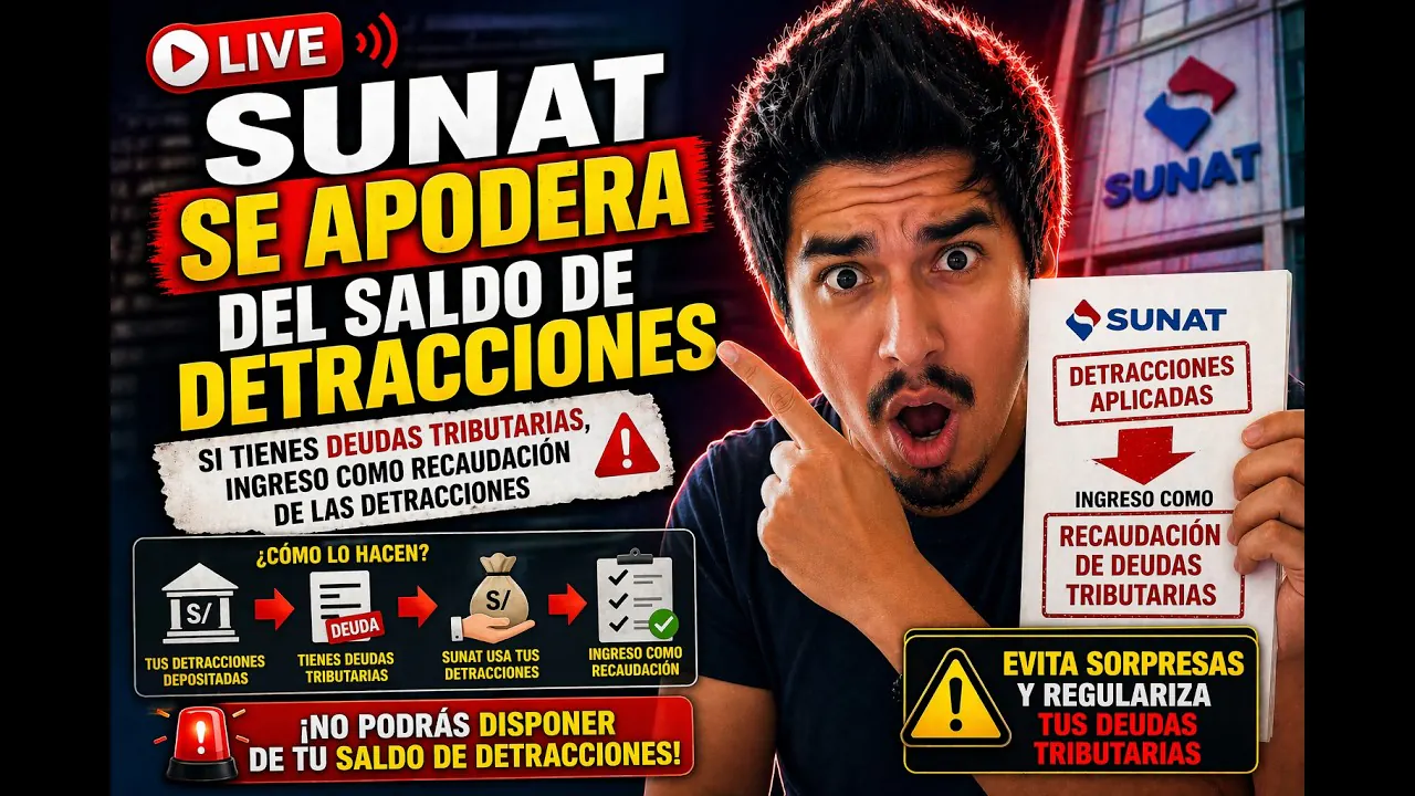Reproducir: Sunat se apodera del saldo de detracciones - Ingreso como recaudación