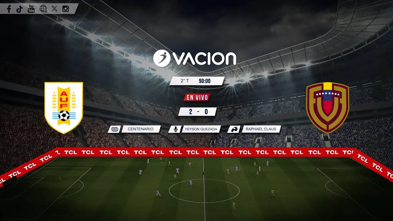 Reproducir: Uruguay vs Venezuela por RADIO OVACION 🔴 #ENVIVO | ELIMINATORIAS