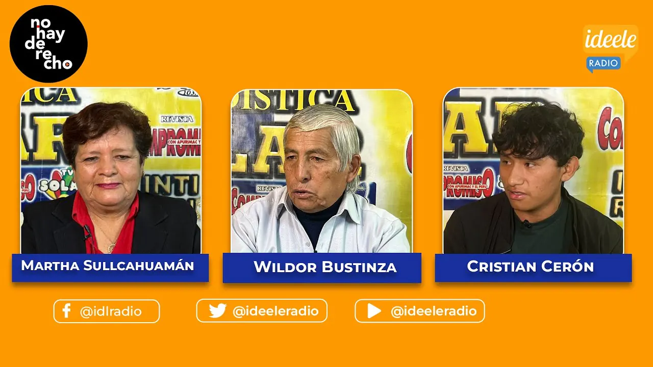 Reproducir: 🔴 En vivo | No Hay Derecho desde Abancay con Glatzer Tuesta - Noticias de hoy 25-04-2025 [Perú]
