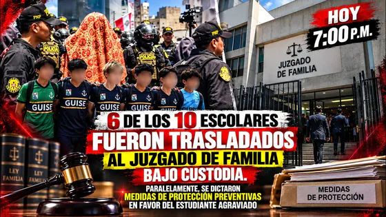 6 de los 10 escolares fueron trasladados al Juzgado de Familia bajo custodia - NOTICIAS RANDOM