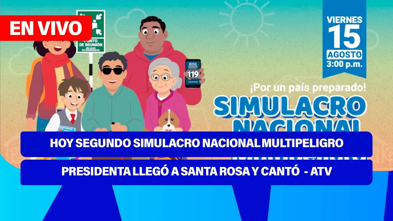 Reproducir: Fe de Erratas 📱🎙️|  SIMULACRO NACIONAL MULTIPELIGRO 2025 SE REALIZARÁ HOY A LAS 3:00 P.M. - ATV+