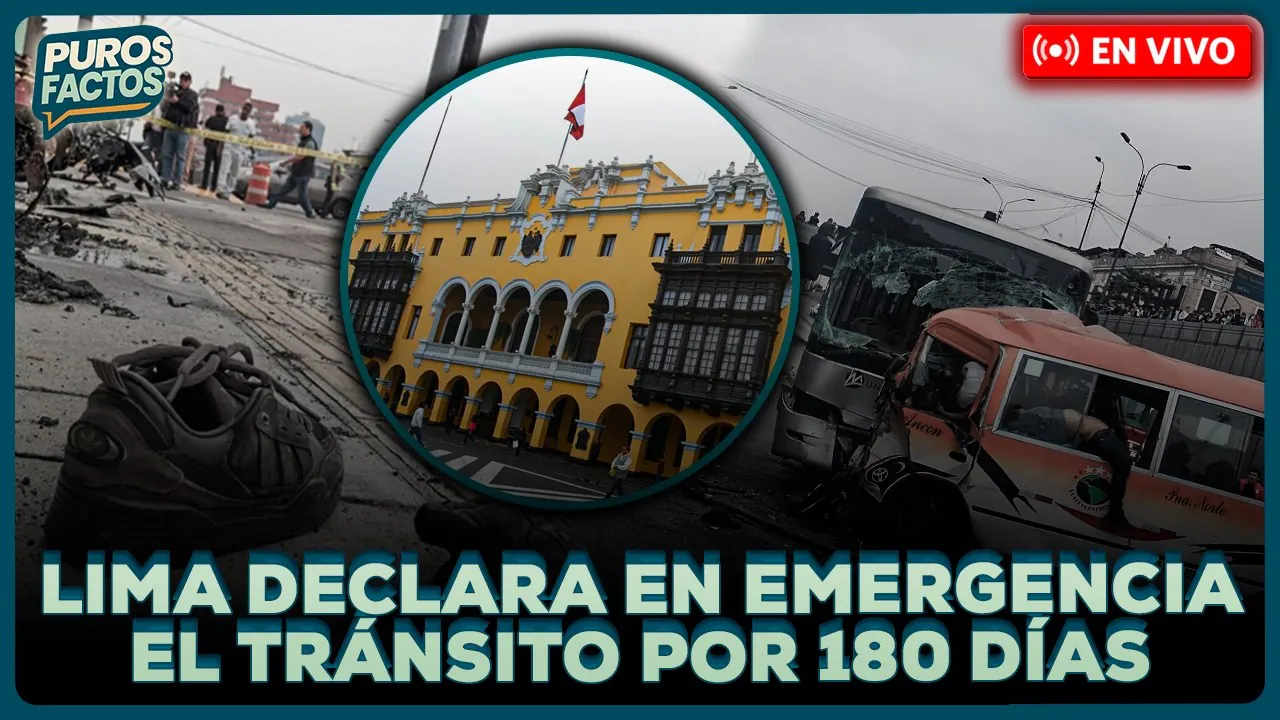 Reproducir: 🚨 #ENVIVO | LIMA DECLARA EN EMERGENCIA EL TRÁNSITO POR SINIESTRALIDAD VIAL | #PUROSFACTOS