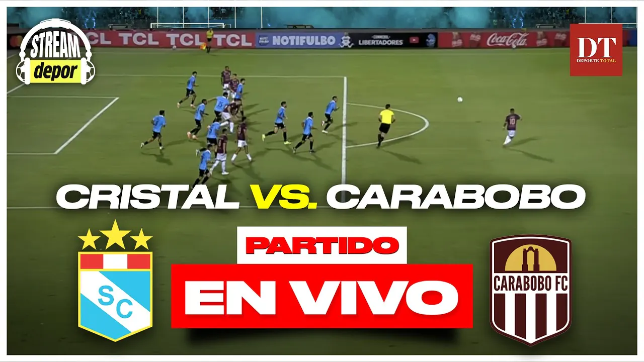 Reproducir: SPORTING CRISTAL vs CARABOBO - FASE 3 - Copa Libertadores EN VIVO | Stream Depor