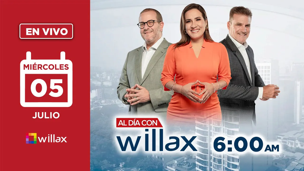 Reproducir: Willax en vivo - AL DÍA CON WILLAX - 05/08/2026 | Willax