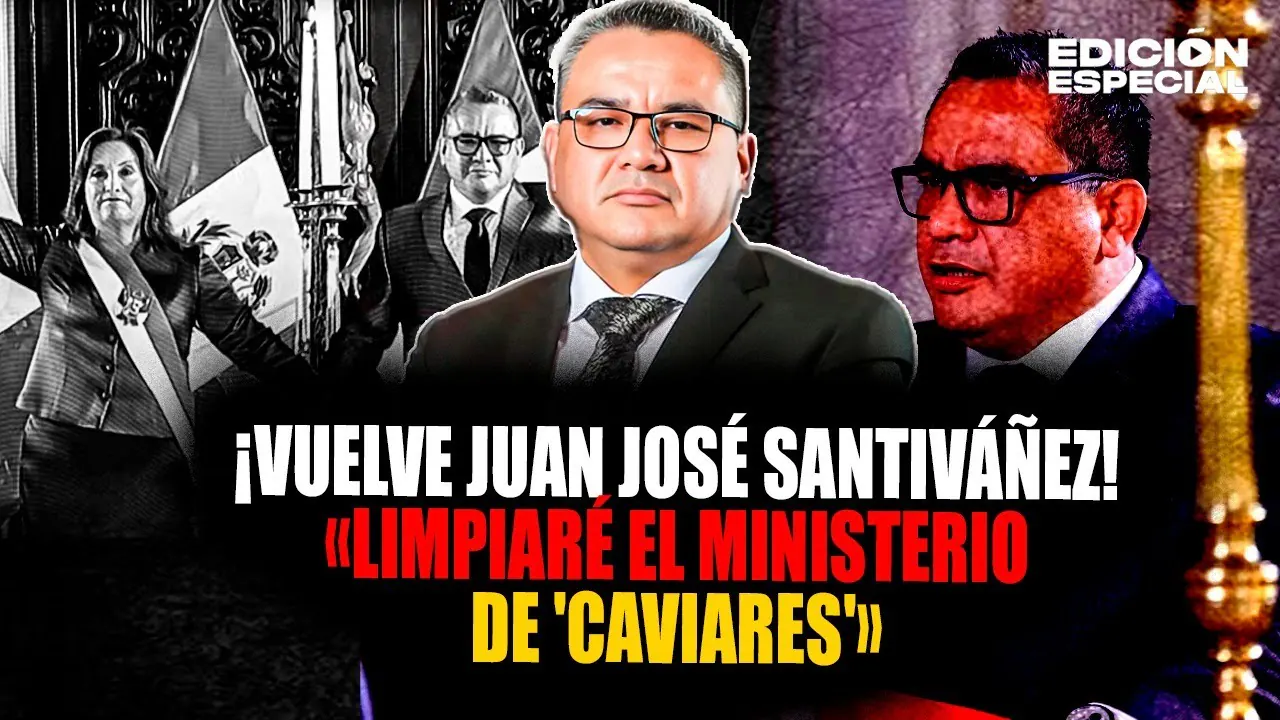 Reproducir: #EnVivo Santiváñez regresó para agilizar la reforma de justicia y limpiar al Ministerio de caviares