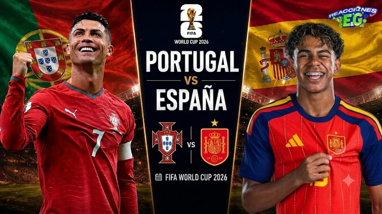 Reproducir: [REACCION] PORTUGAL VS ESPAÑA REACCIÓN  EN VIVO | COPA DEL MUNDO 2026