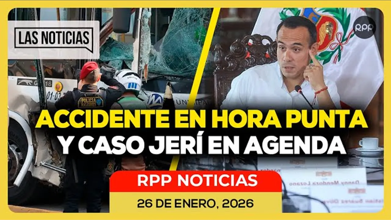 Reproducir: 🔴 EN VIVO: Accidente en el Metropolitano, citaciones por reuniones de José Jerí y agenda electoral