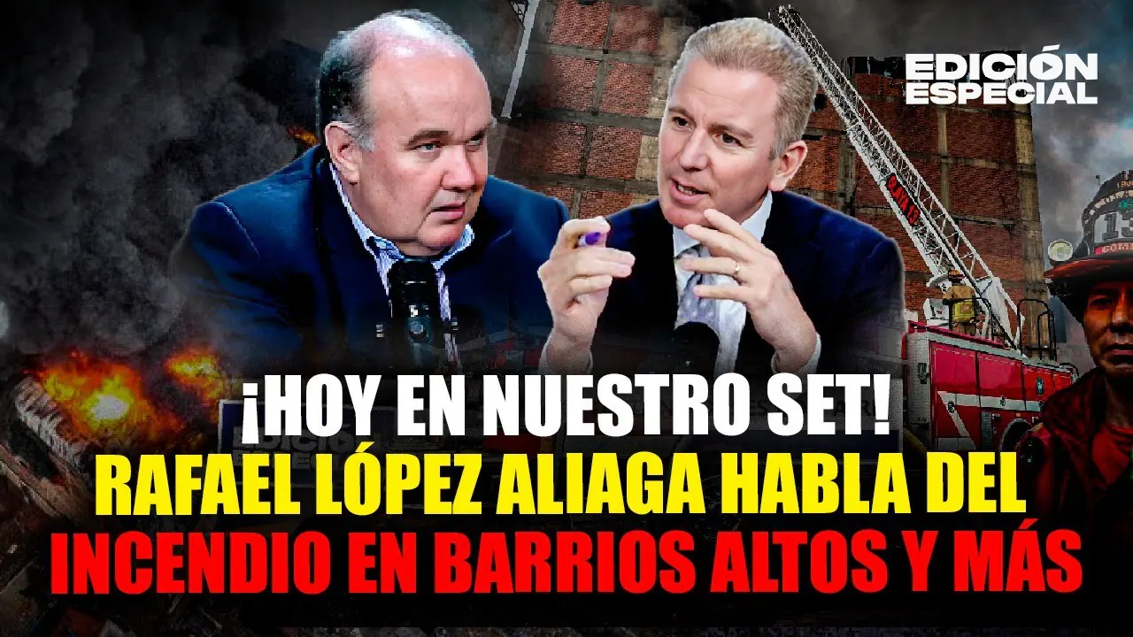Reproducir: #EnVivo Rafael López Aliaga se pronuncia en Edición Especial sobre el incendio en Barrios Altos