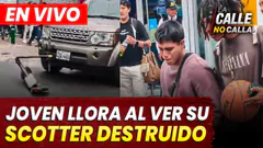 EN VIVO - JOVEN LLORA AL VER SU SCOTTER ROTO TRAS CHOQUE| LA CALLE NO CALLA - PROGRAMA COMPLETO