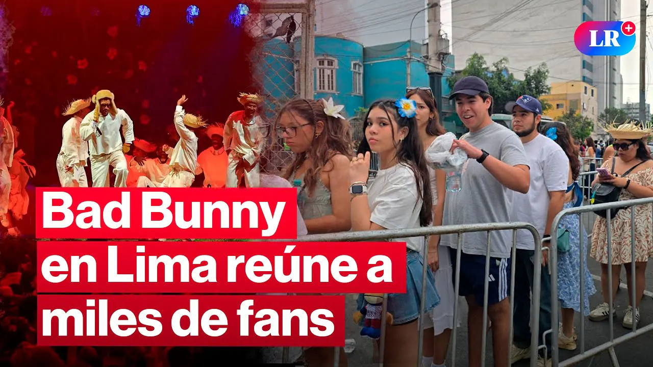 Reproducir: 🔴Bad Bunny en Lima reúne a miles de fans | #EnVivoLR